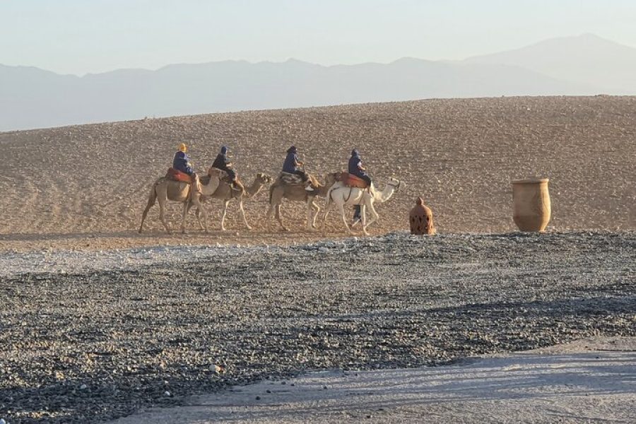 Agafay Desert, Sunset, Camel Ride And Diner